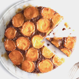 Upside-Down Chocolate Apricot Cake