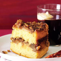 Upside-Down Sour Cream Coffee Cake with Sherry-Roasted Pears