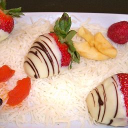 Vanilla and Chocolate Covered Strawberries