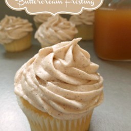 Vanilla Apple Cupcakes with Apple Cider Buttercream Frosting