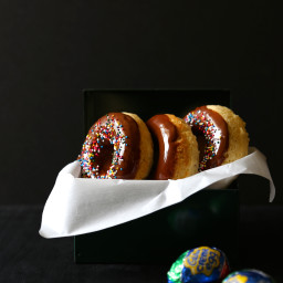 Vanilla Baked Doughnuts with Cadbury Ganache Icing