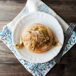 Vanilla Bean Pancakes with Maple Butter Pears