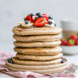 Vanilla buckwheat pancakes