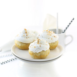 Vanilla Cupcakes with Coconut Cream Frosting
