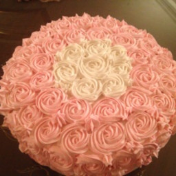 Vanilla flowers cake