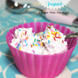 Vanilla Frozen Yogurt {Sugar-Free, Fat-Free}