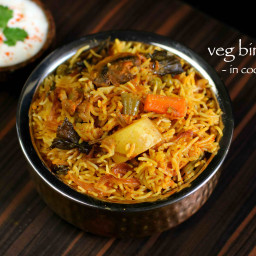 veg biryani in cooker | how to make vegetable biryani recipe in cooker