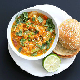 Veg Kolhapuri Recipe - Veggies in Sesame Coconut Tomato Sauce