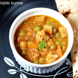 Veg kurma recipe | Vegetable kurma recipe | How to make vegetable korma