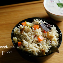 veg pulao recipe | vegetable pulav in pressure cooker recipe