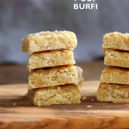 Vegan 7 Cup Burfi - Chickpea flour & Coconut Fudge Bars