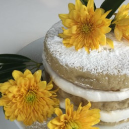 Vegan and Gluten-Free Naked Cake with Peaches and Coconut Cream Recipe
