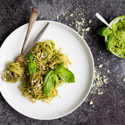 Vegan and Oil Free Pesto with Basil and Avocado