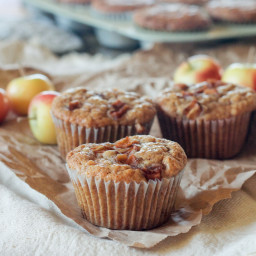 Vegan Apple Oatmeal Muffins