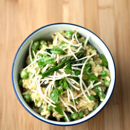 Vegan Asparagus & Pea Risotto