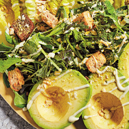 Vegan Avocado Caesar Salad