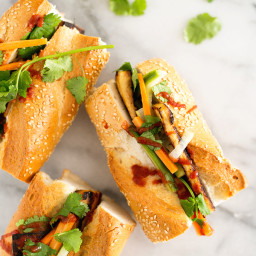 Vegan Banh Mi Sandwiches With Seared Tofu and Pickled Vegetables