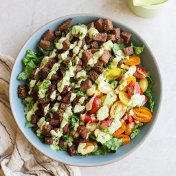 Vegan BLT Salad with Avocado Ranch Dressing