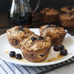 Vegan Blueberry French Toast Breakfast Muffins