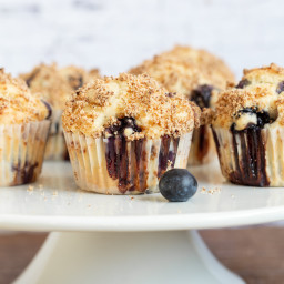 Vegan Blueberry Muffins with Streusel