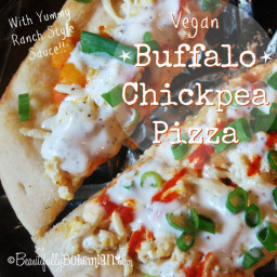 Vegan Buffalo Chickpea Pizza
