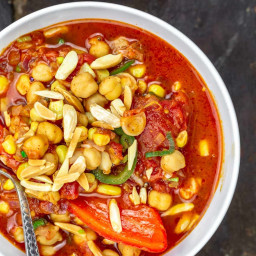 Vegan Chickpea Chili- Slow Cooker or Stovetop! 