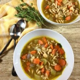 Vegan, Chickpea Noodle Soup