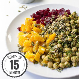 Vegan Chickpea Summer Salad - Ready in 15 mins