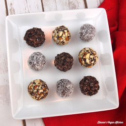 Vegan Chocolate-Almond Date Truffles