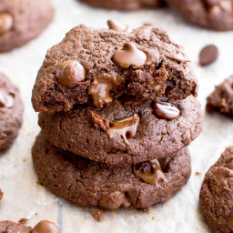 Vegan Chocolate Brownie Cookies (Gluten Free, Oat Flour, Vegan, Dairy-Free,