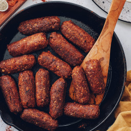 Vegan Chorizo Sausage Links (10 Ingredients!)
