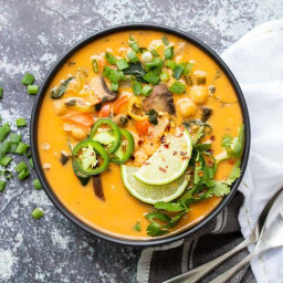 Vegan Coconut Curry Soup and Salad Hack