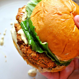 Vegan Crispy “Chicken” Caesar Sandwiches
