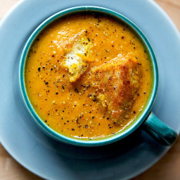 Vegan Curried Carrot-Ginger Soup with Coconut Milk
