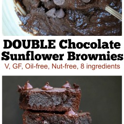 Vegan Double Chocolate Sunflower Brownies