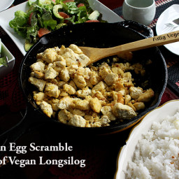 Vegan Egg Scramble, Part 2 of Vegan Longsilog