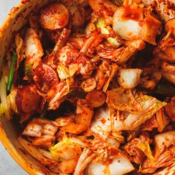 Vegan Kimchi: An Easy Korean Vegetarian Flavor Bomb Condiment!