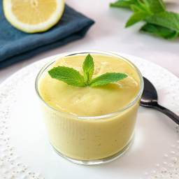 Vegan lemon and vanilla custard
