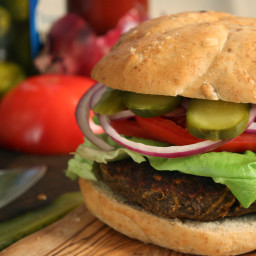 Vegan Lentil Burgers with the Works by Chef Michael Smith