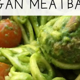 Vegan Meatballs + Creamy Avocado Sauce