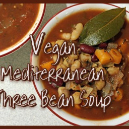 Vegan Mediterranean Three Bean Soup