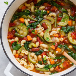 Vegan Minestrone Soup (Healthy + Easy)