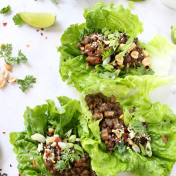 Vegan Mushroom Lettuce Wraps Recipe • Veggie Society