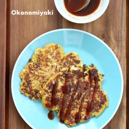 Vegan Okonomiyaki - Cabbage Carrot Pancakes