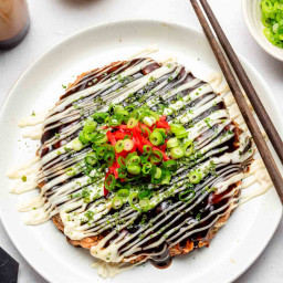 Vegan Okonomiyaki (Osaka Style Savory Pancake)