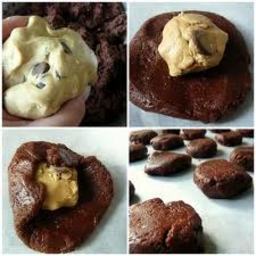 Vegan - Peanut-butter Filled Chocolate Cookies