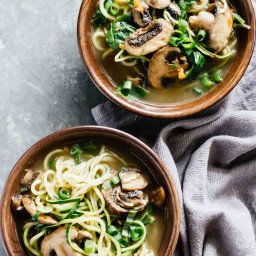 Vegan Ramen Soup w/ Zucchini Noodles