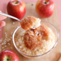 Vegan Rice Pudding with Apple Purée