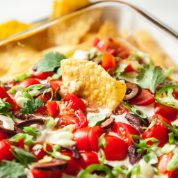 Vegan Seven Layer Dip with Buffalo Refried Beans