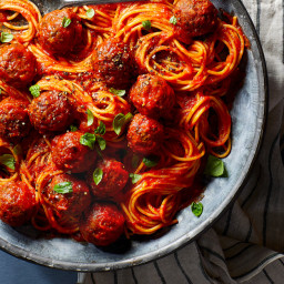 Vegan Spaghetti Marinara with Lentil Balls